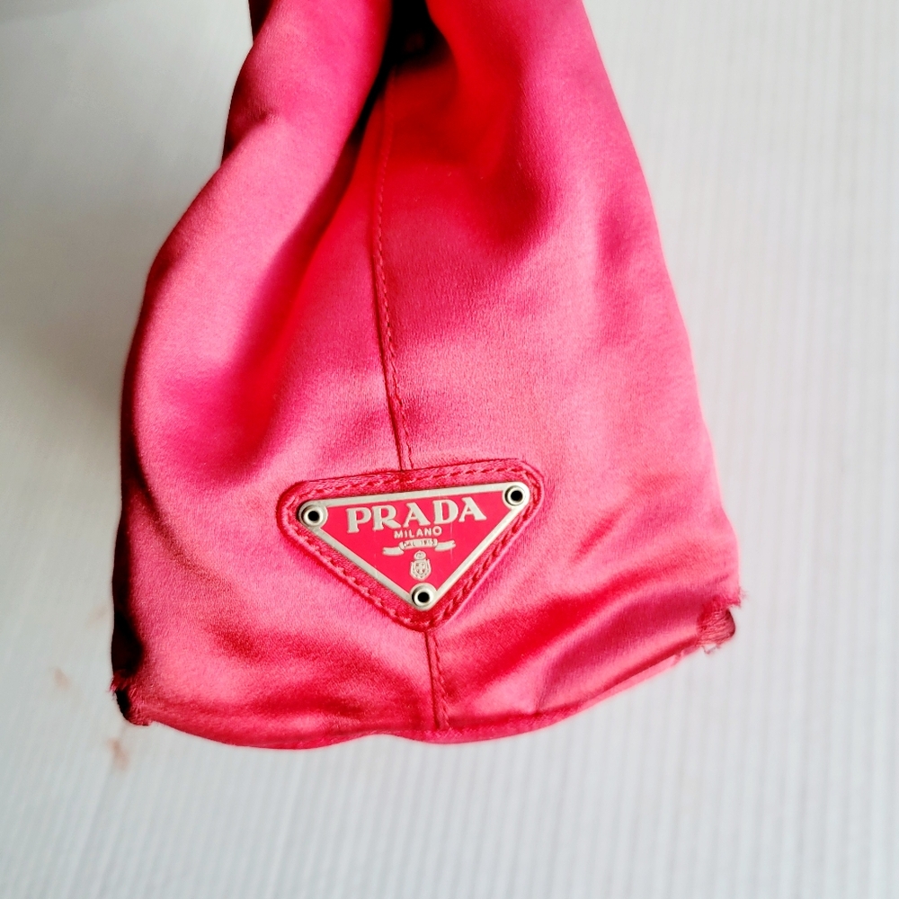 Prada Pink Satin Tote - Small
